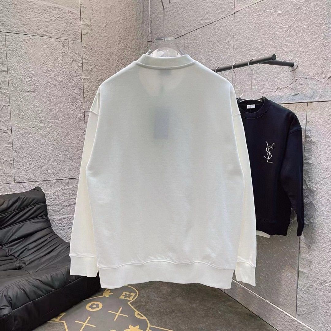 1:1 Version new arrival white color crewneck hoodie