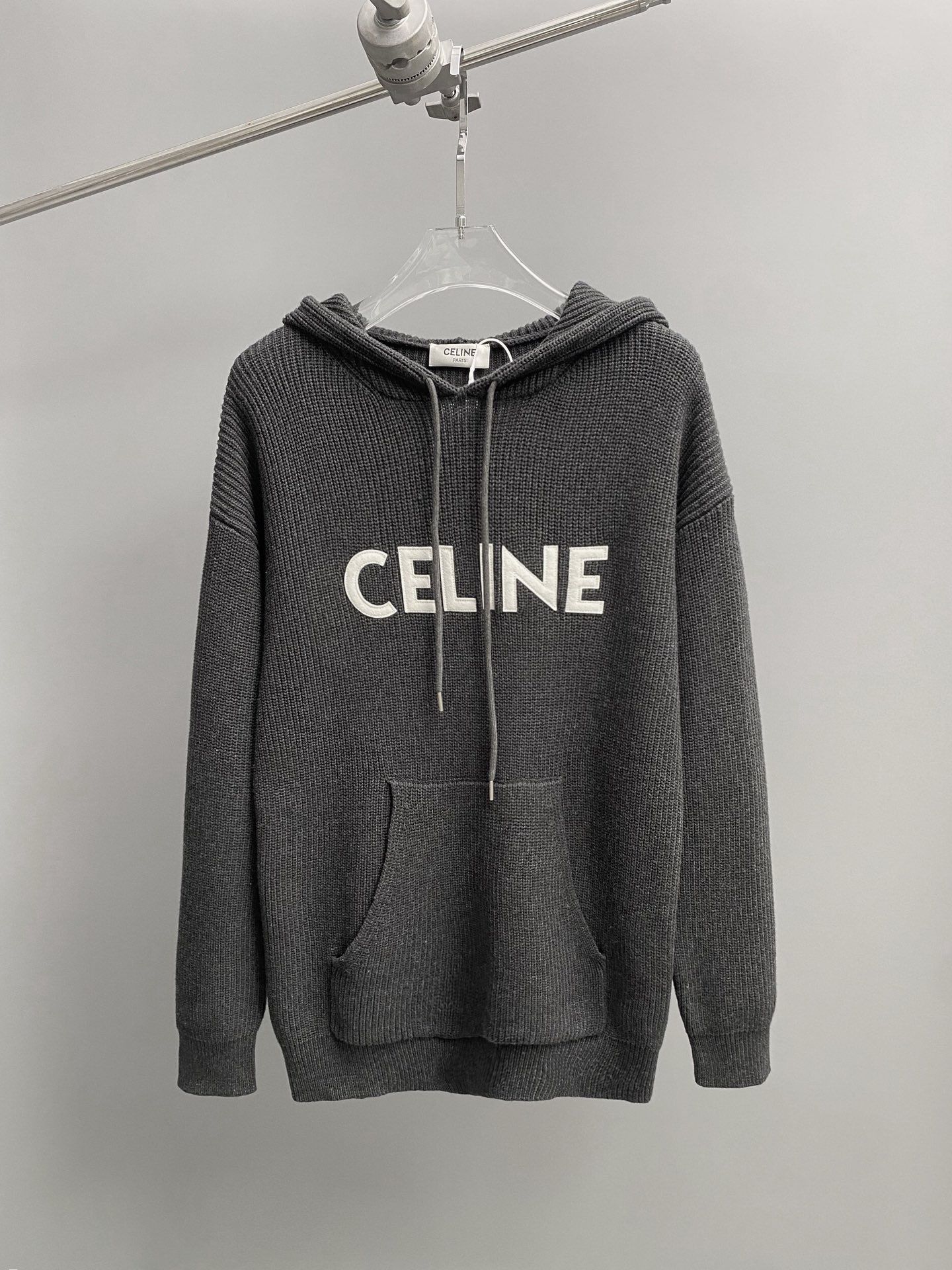 1:1 Version new arrival jacquard grey zipper sweater jacket