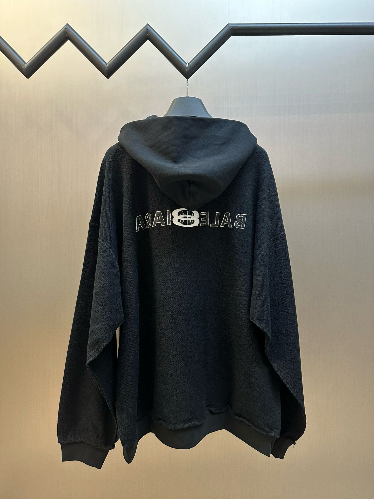 1:1 Version double side embroidery zipper oversize hoodie jacket