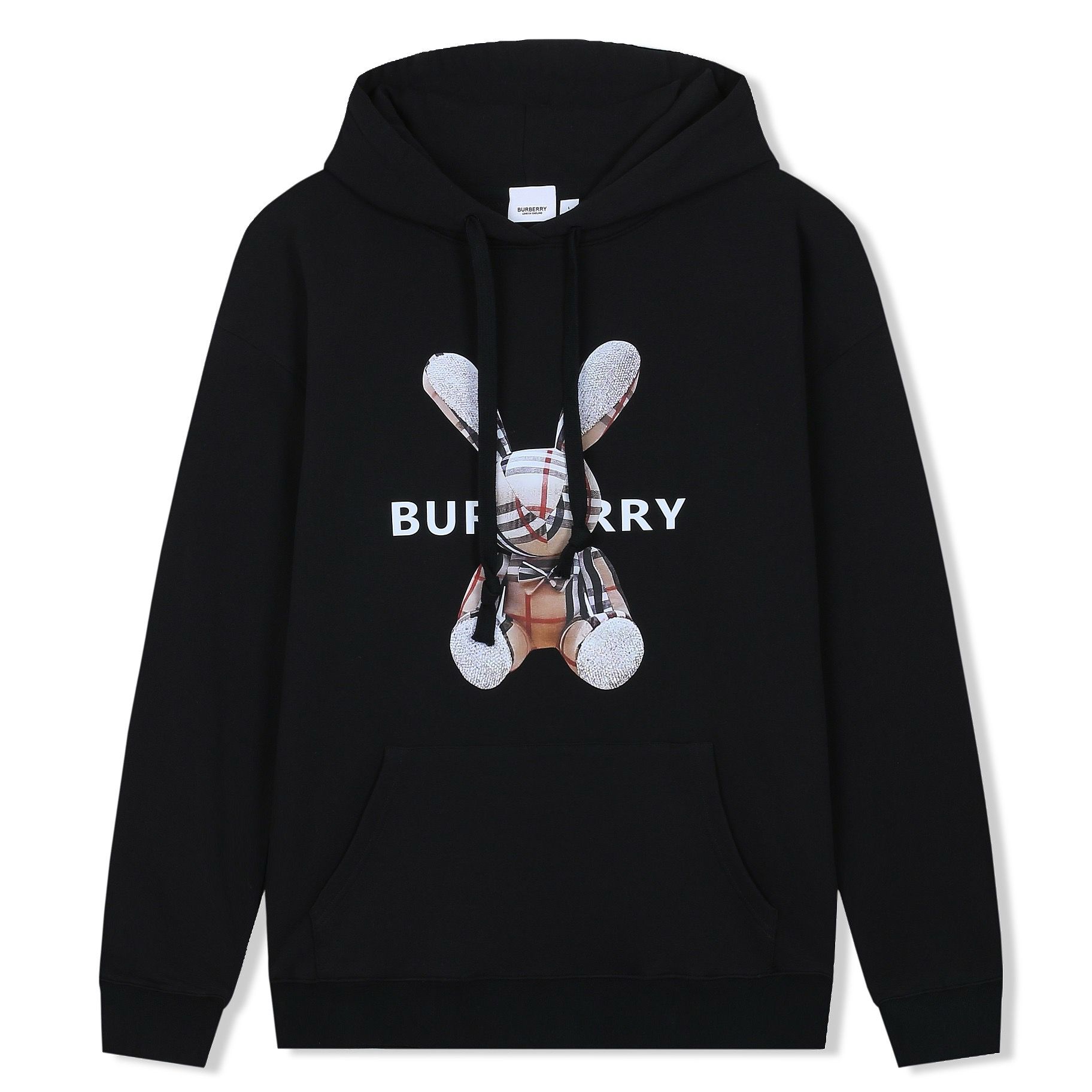1:1 version classic brown plaid bear hoodie