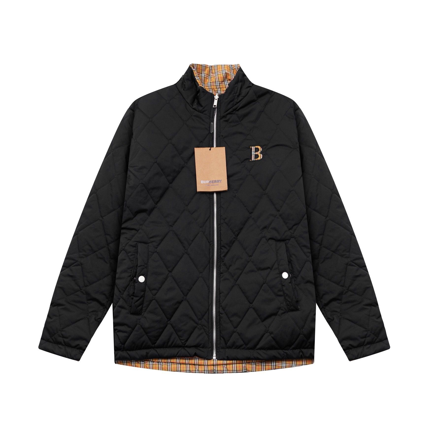 1:1 Version double side wearing new style 3D grid quilted jacket