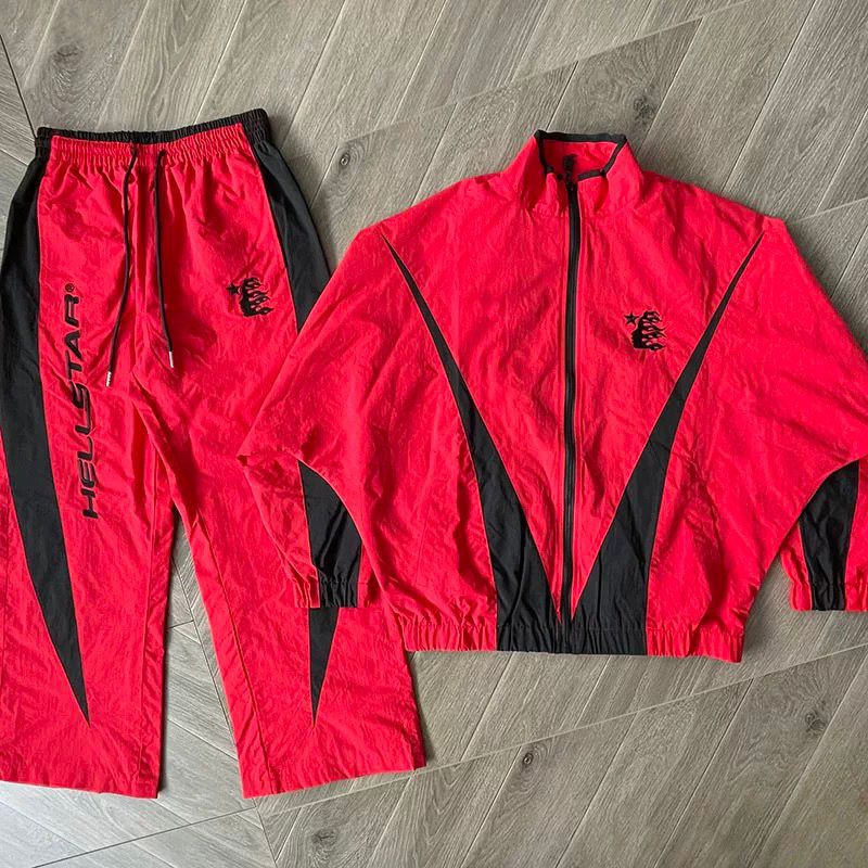 1:1 Top version new nylon thriller embroidery jacket pant tracksuit