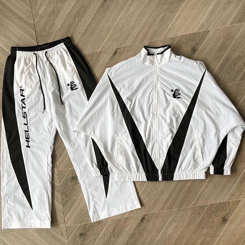 1:1 Top version new nylon thriller embroidery jacket pant tracksuit