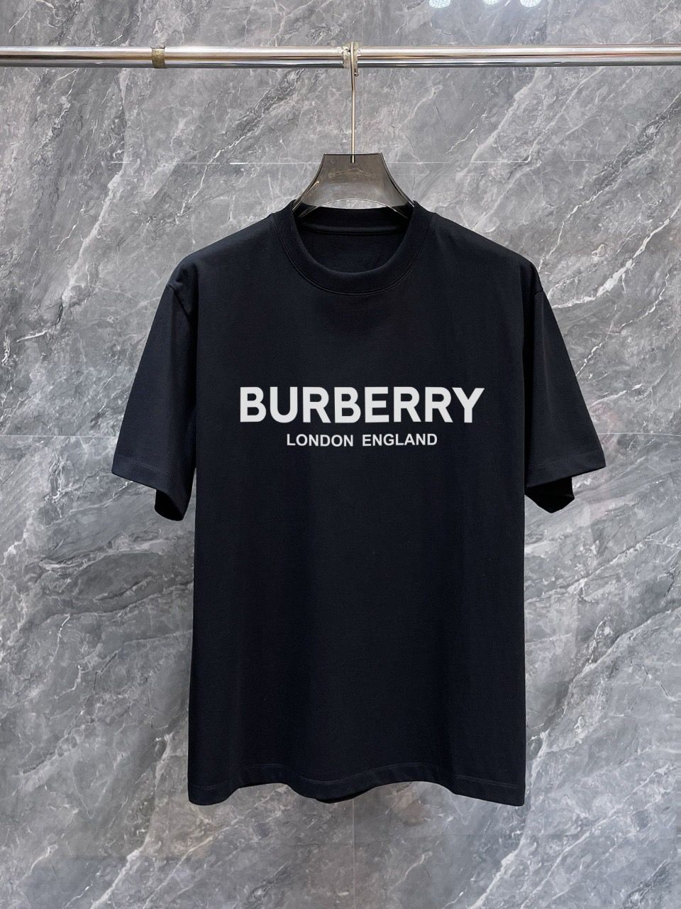 1:1 Version new arrival basic color double line letter tee