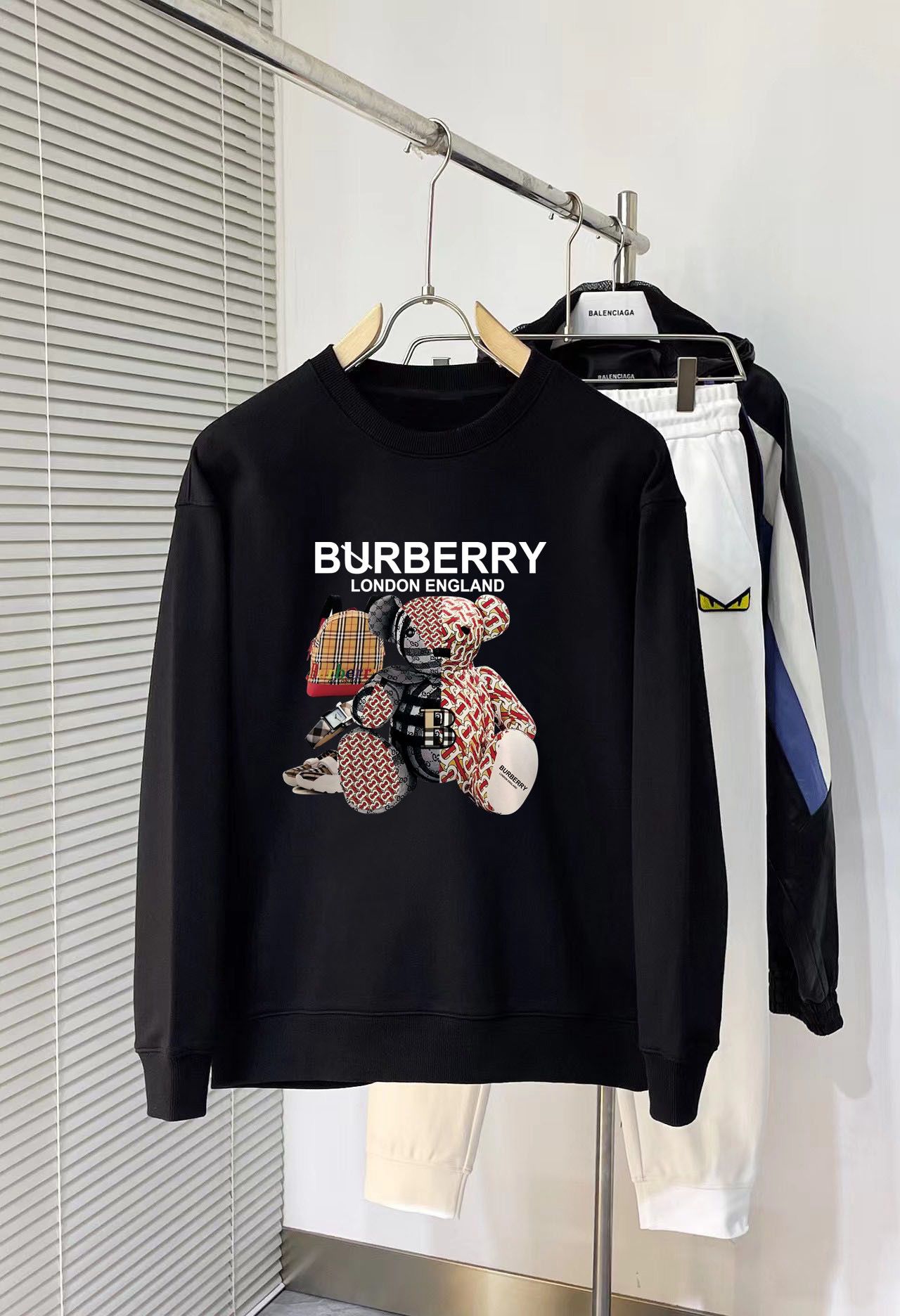 1:1 verison new bear print crewneck