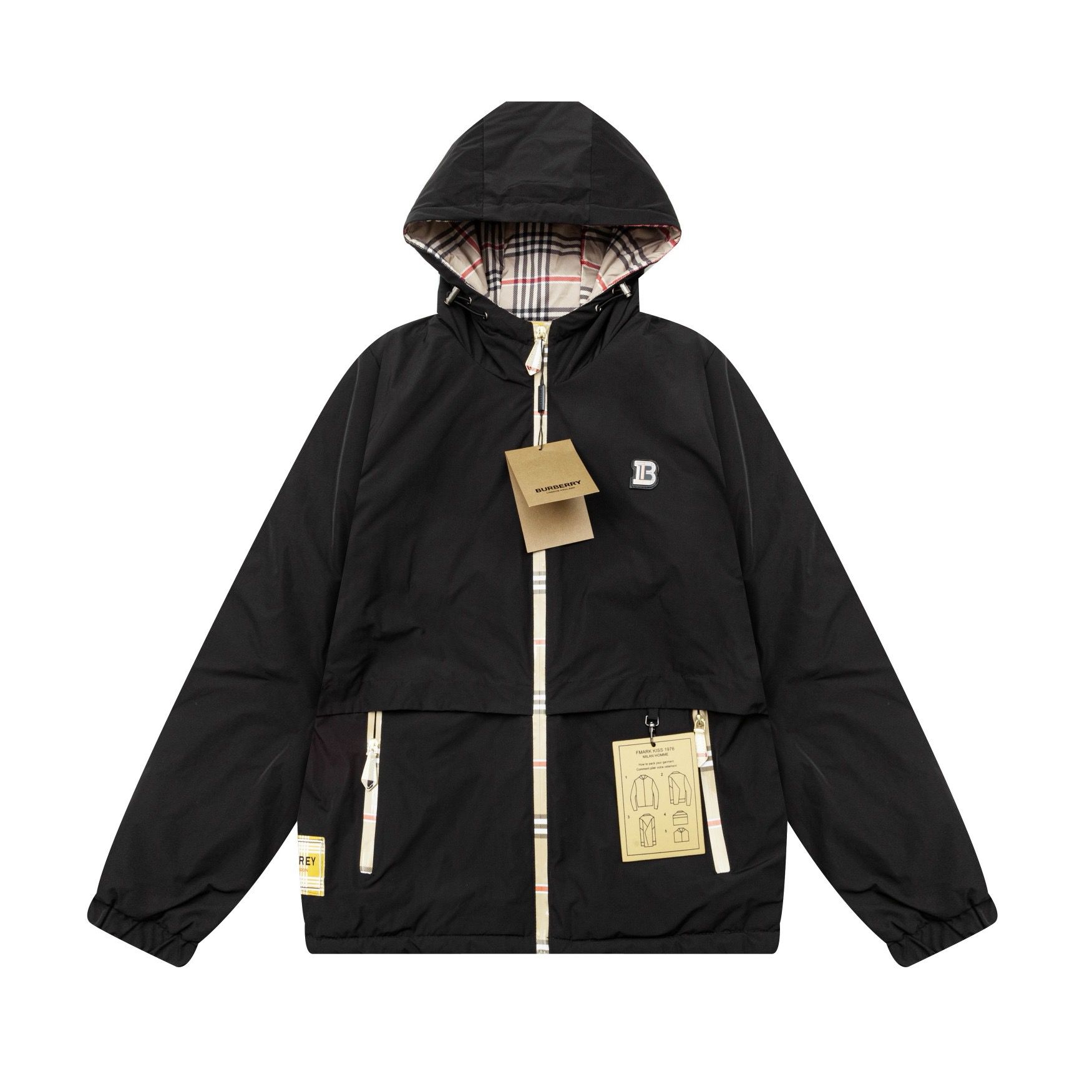 1:1 Version designer style black thick cotton jacket