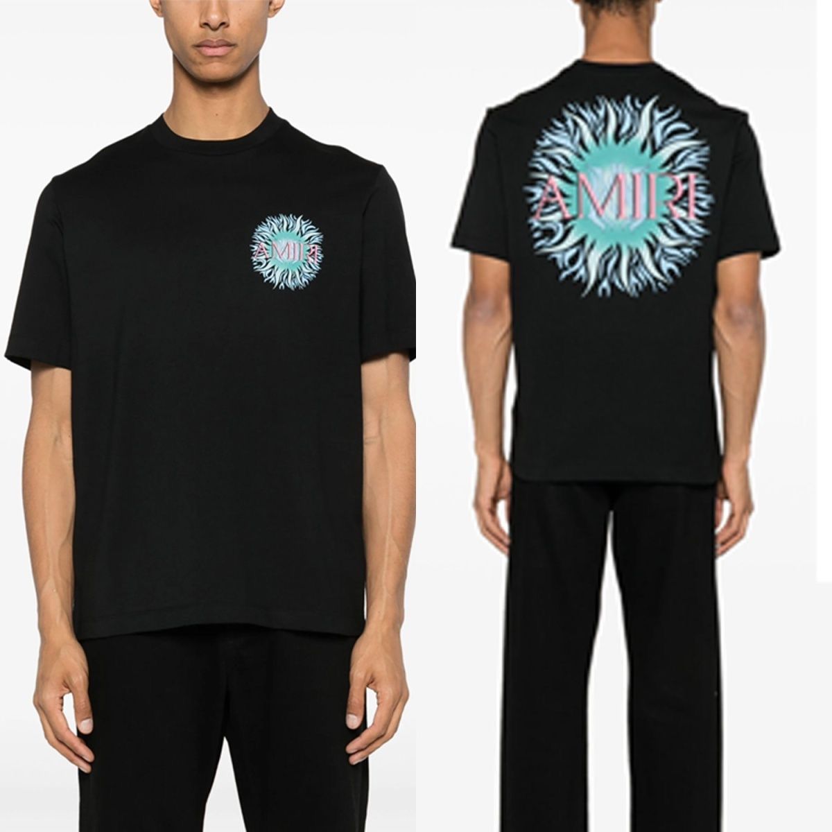New arrival loop print west coast chicano hip hop loose tee