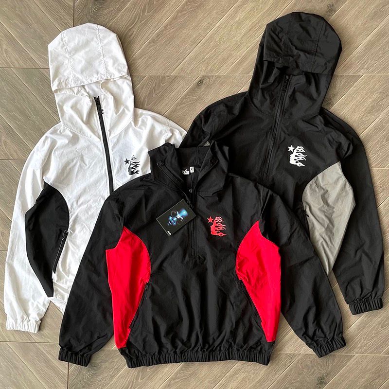 1:1 Version new splicing nylon half zipper jacket