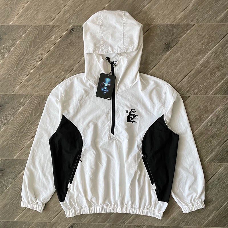 1:1 Version new splicing nylon half zipper jacket