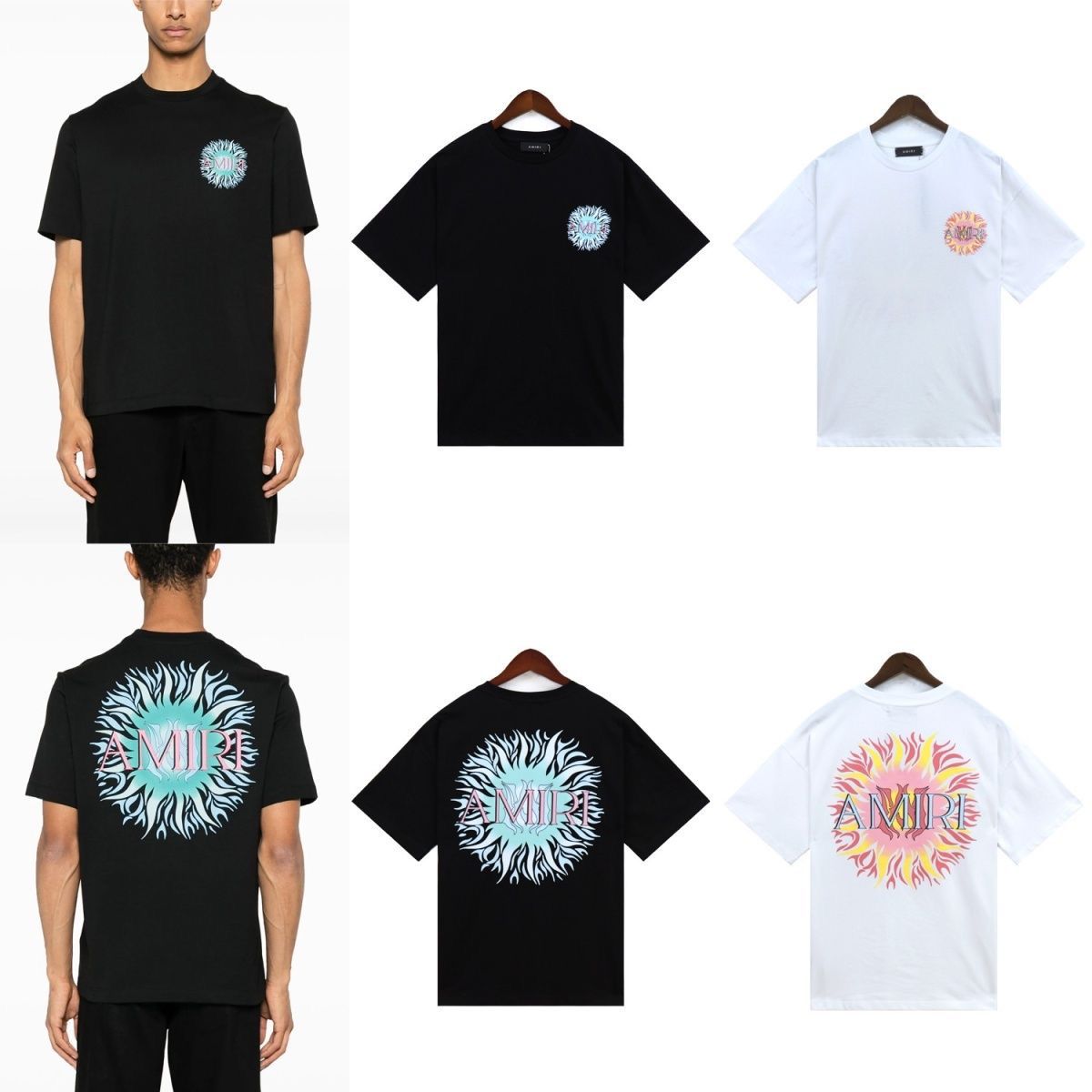 New arrival loop print west coast chicano hip hop loose tee