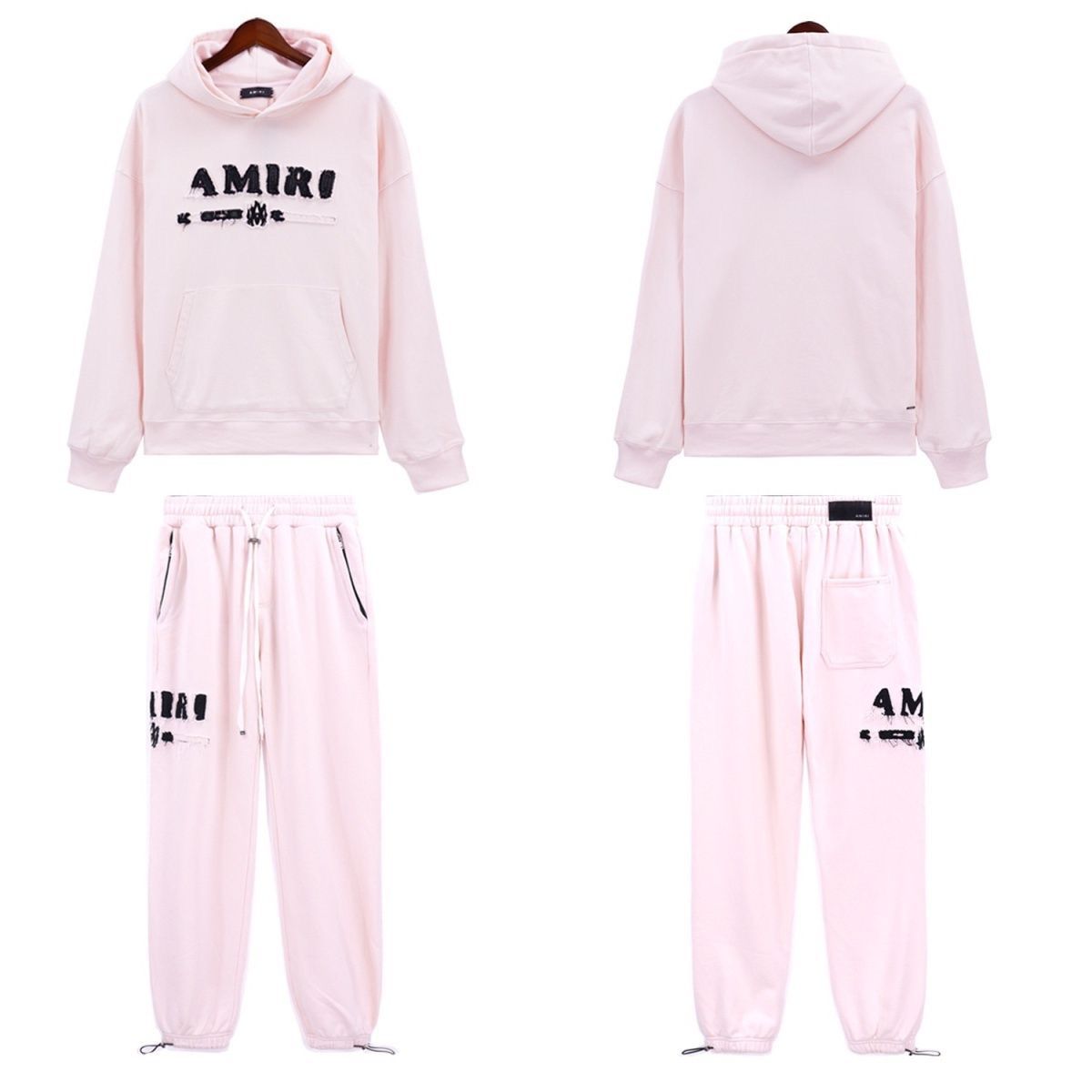 New arrival washing color simple hoodie pant tracksuit