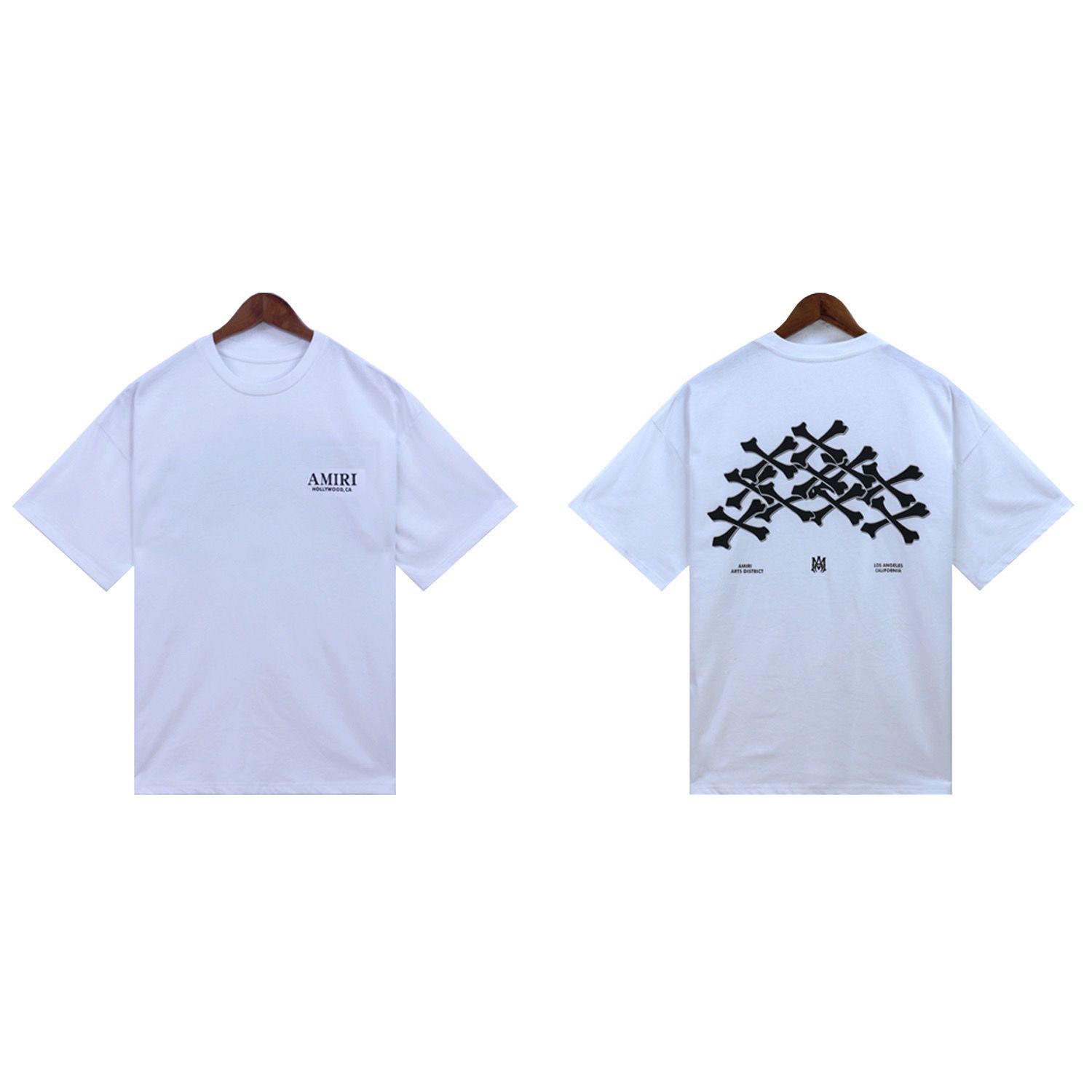 New arrival bone print at back tee
