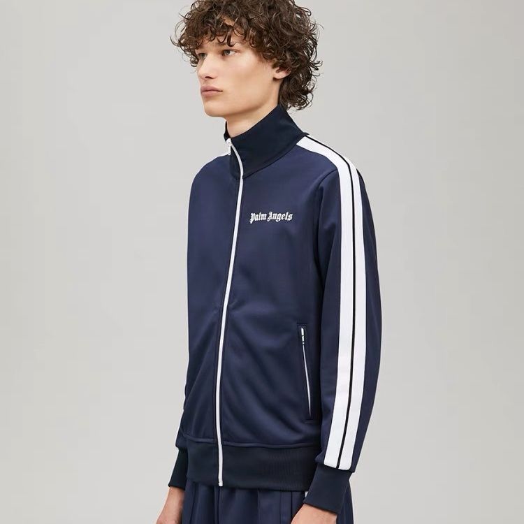 New arrival side stripes zipper jacket pant tracksuit