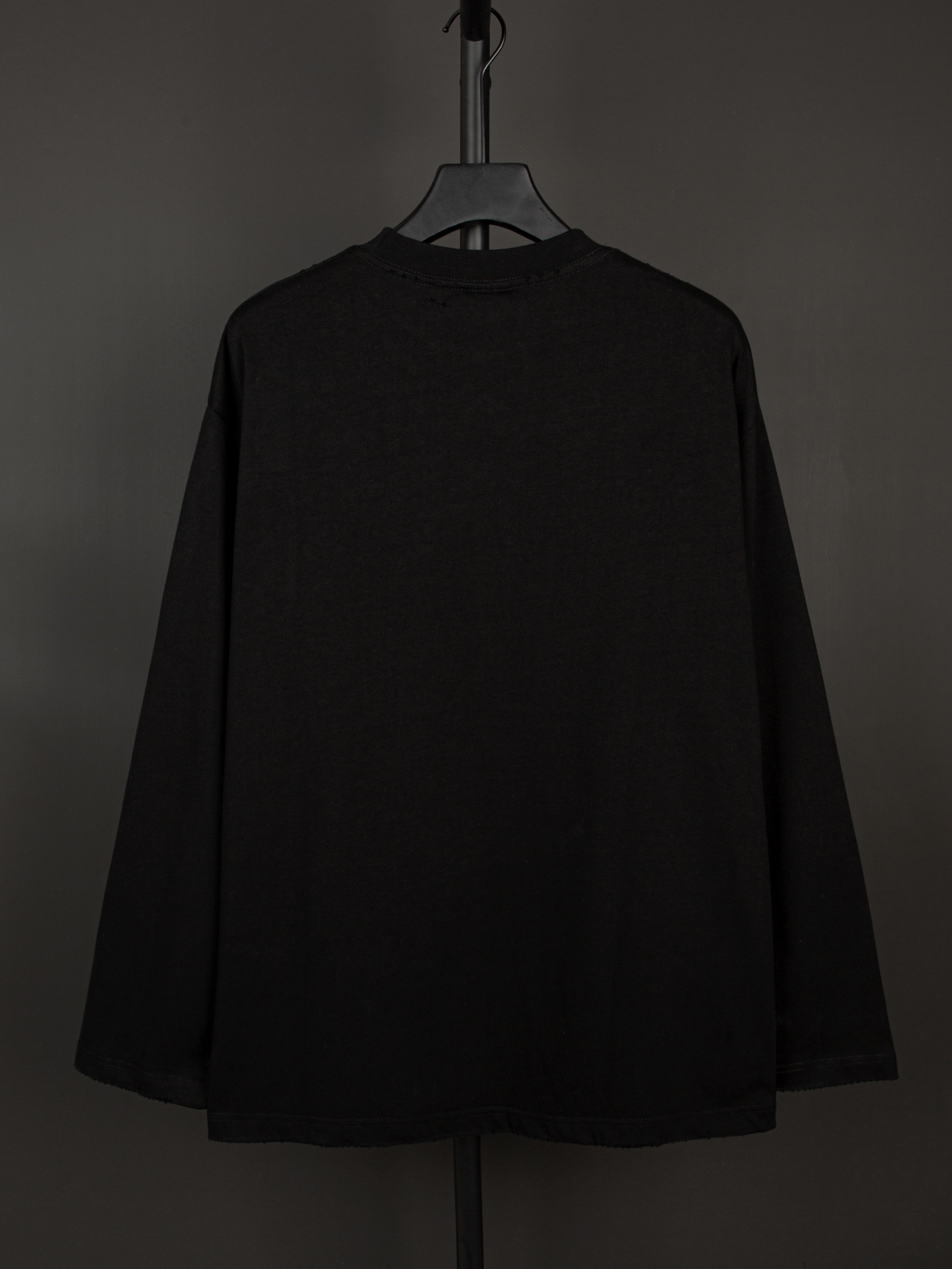 1:1 version New Arrival long sleeved  letters black T shirt