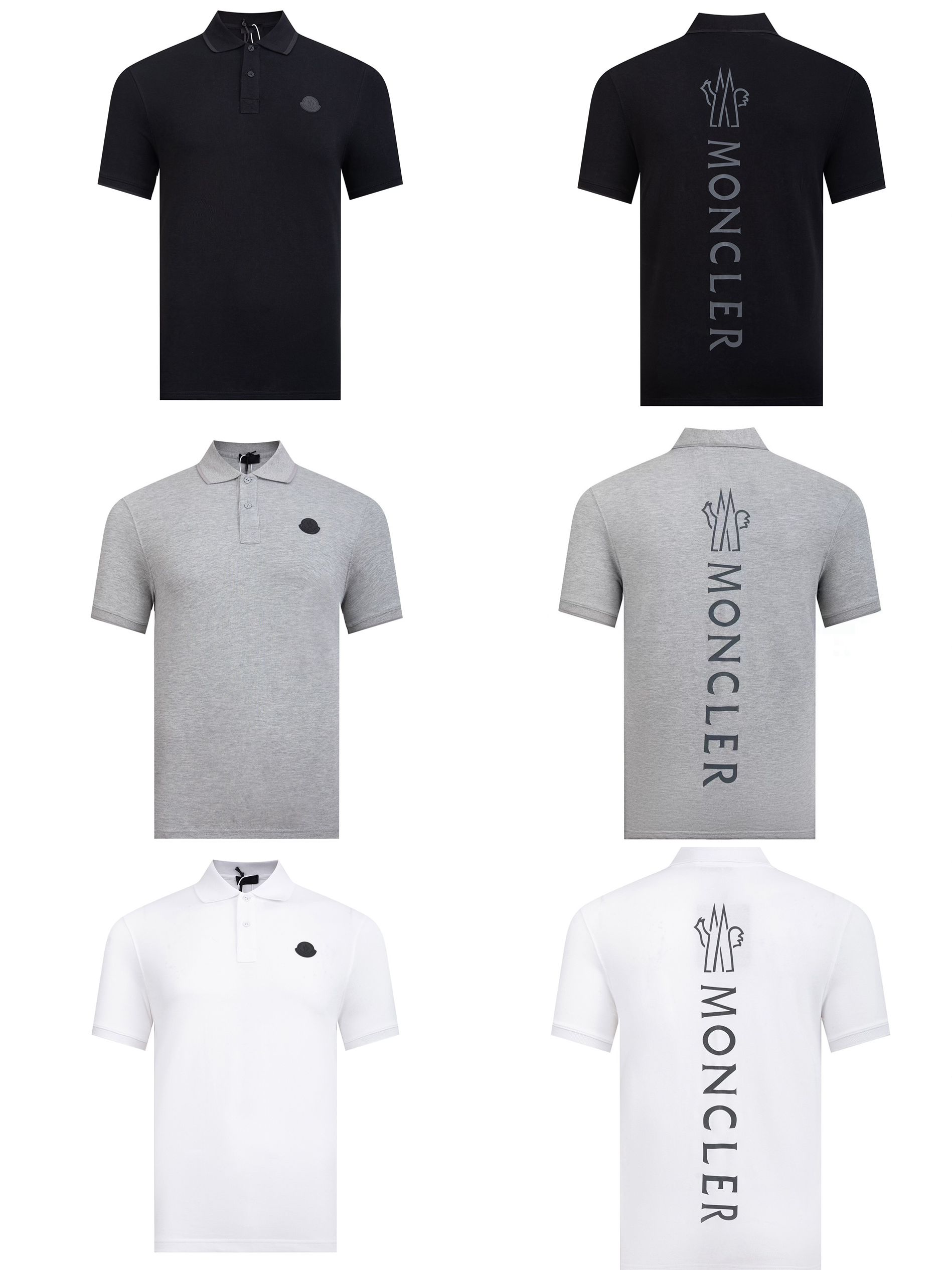 1:1 Version latest black logo collar polo short sleeve shirt