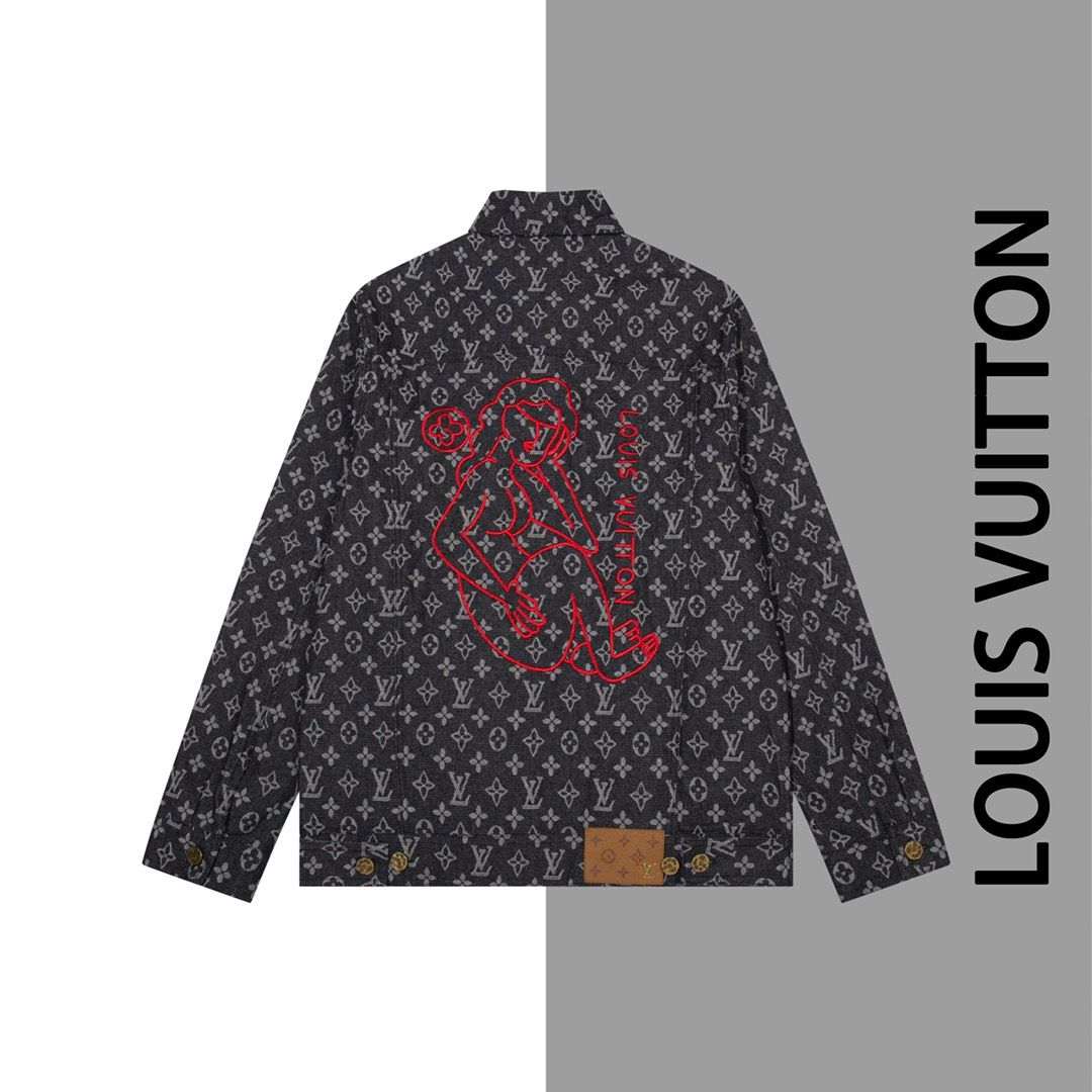 1:1 Version redman embroidery jacquard denim jacket
