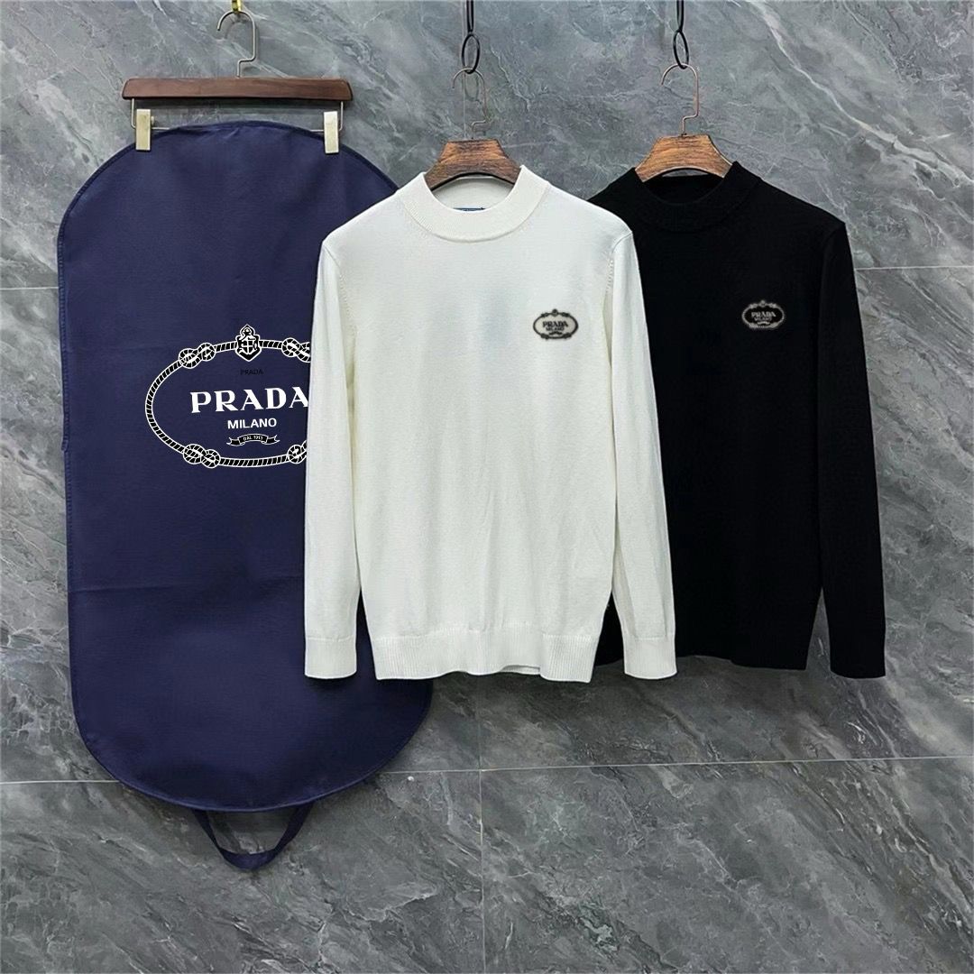 1:1 Version new classic metal logo wool sweater