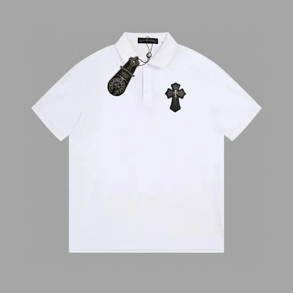 1:1 Version new leather logo cross polo tshirt