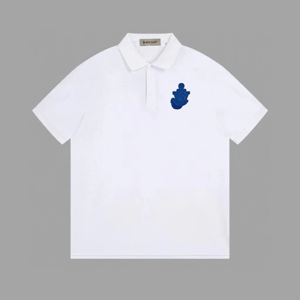 1:1 Version new basic color with blue logo polo tshirt