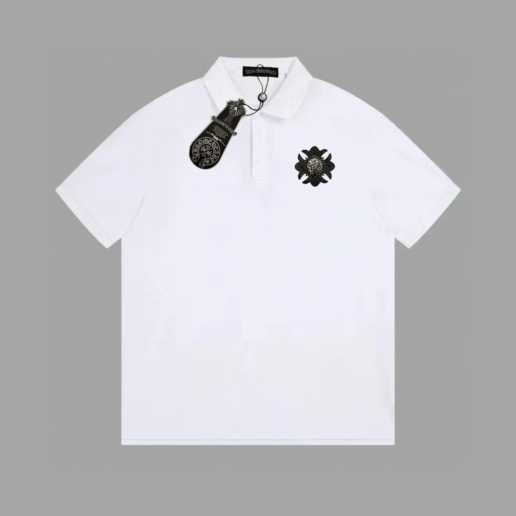 1:1 Version simple leather cross logo polo tshirt