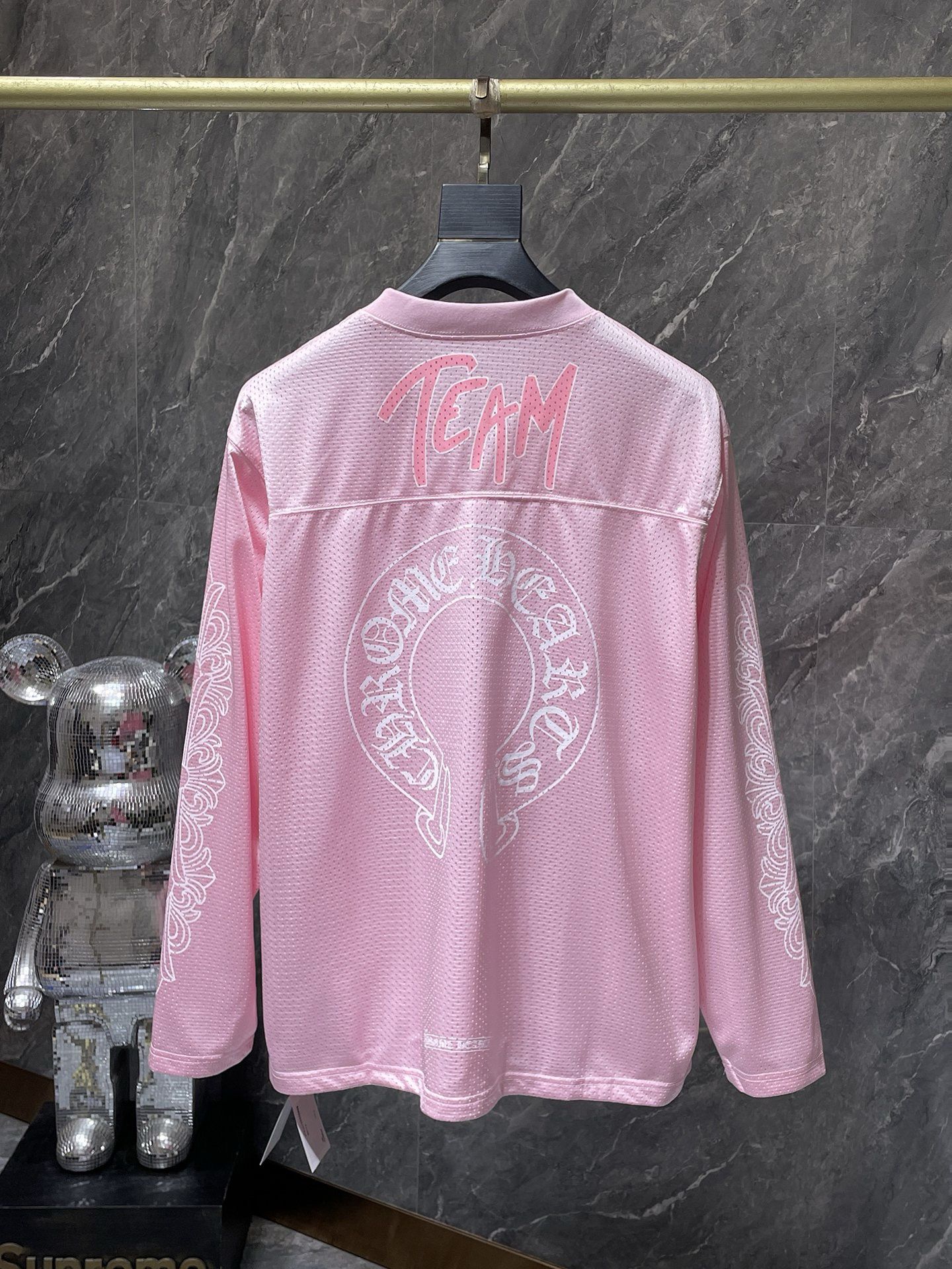 1:1 Version new pink double mesh long sleeve jersey