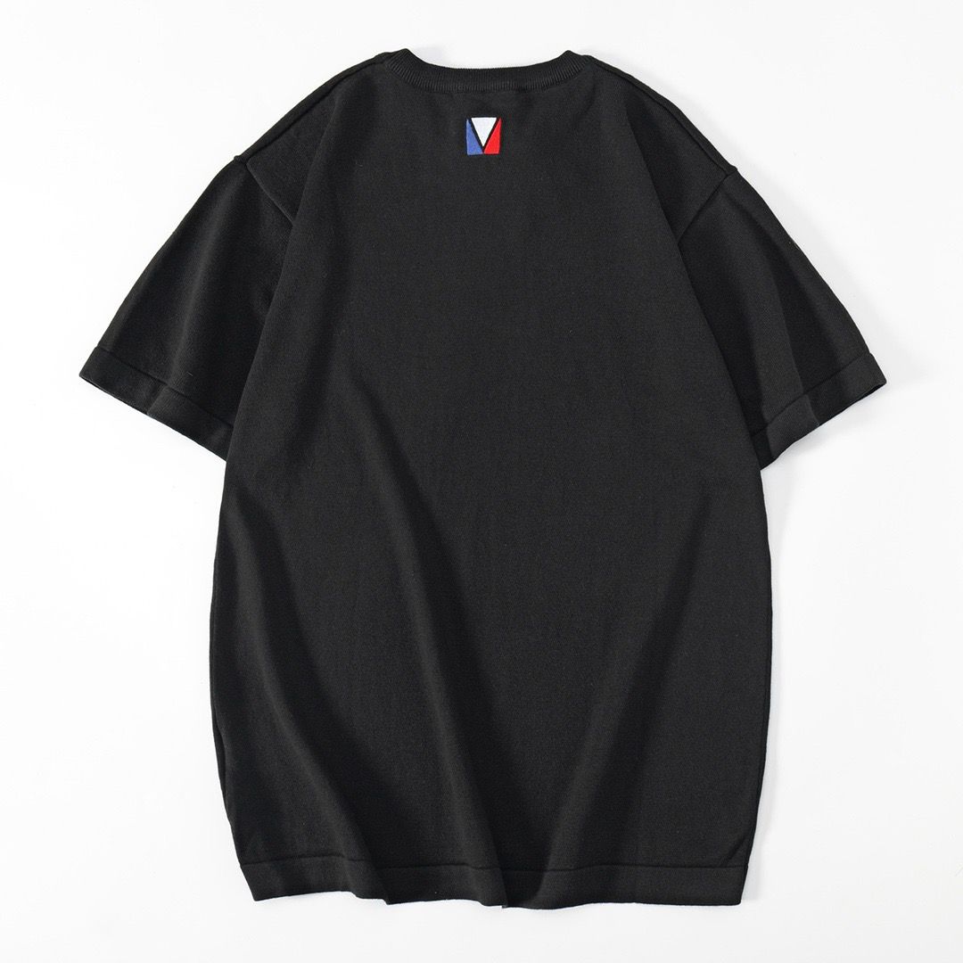 1:1 Version new black rhinestone tee