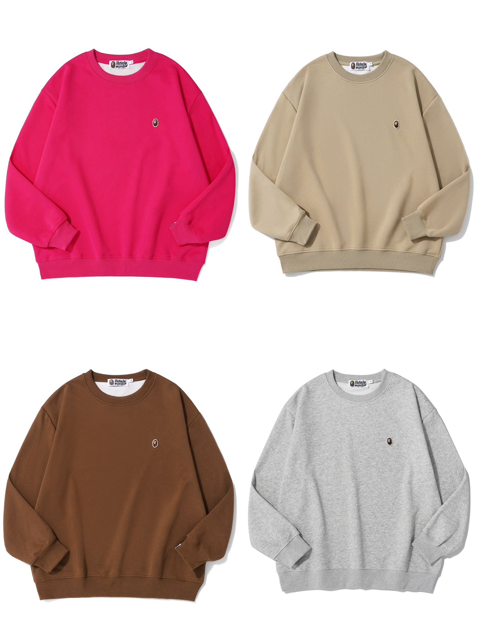 1:1 New small badge embroidery logo crewneck hoodie