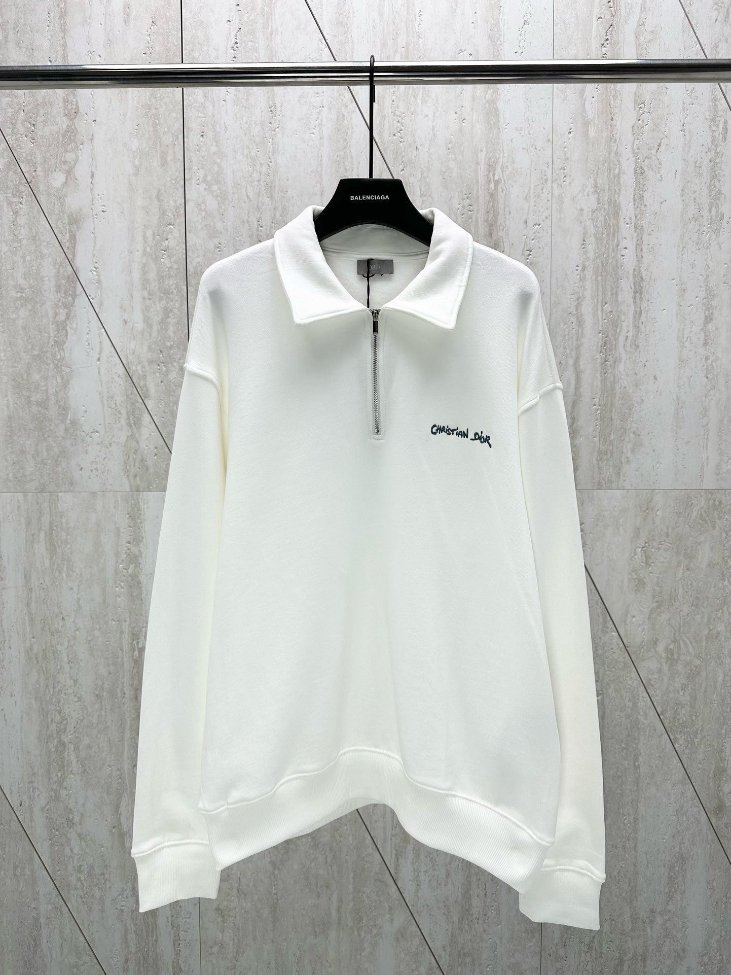 1:1 top quality high neck chest embroidery fleece composite hoodie