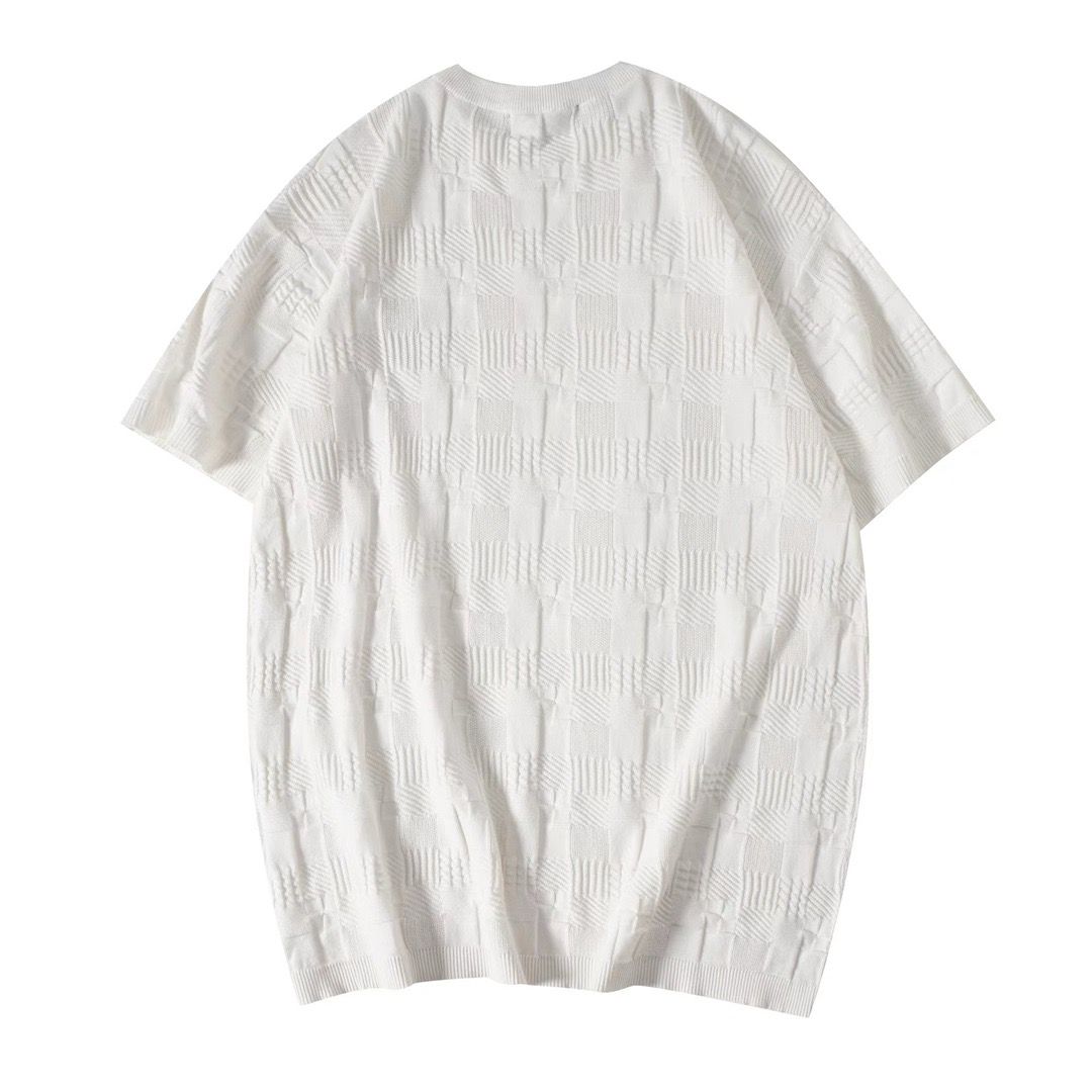 1:1 new cotton jacquard crowneck short sleeve
