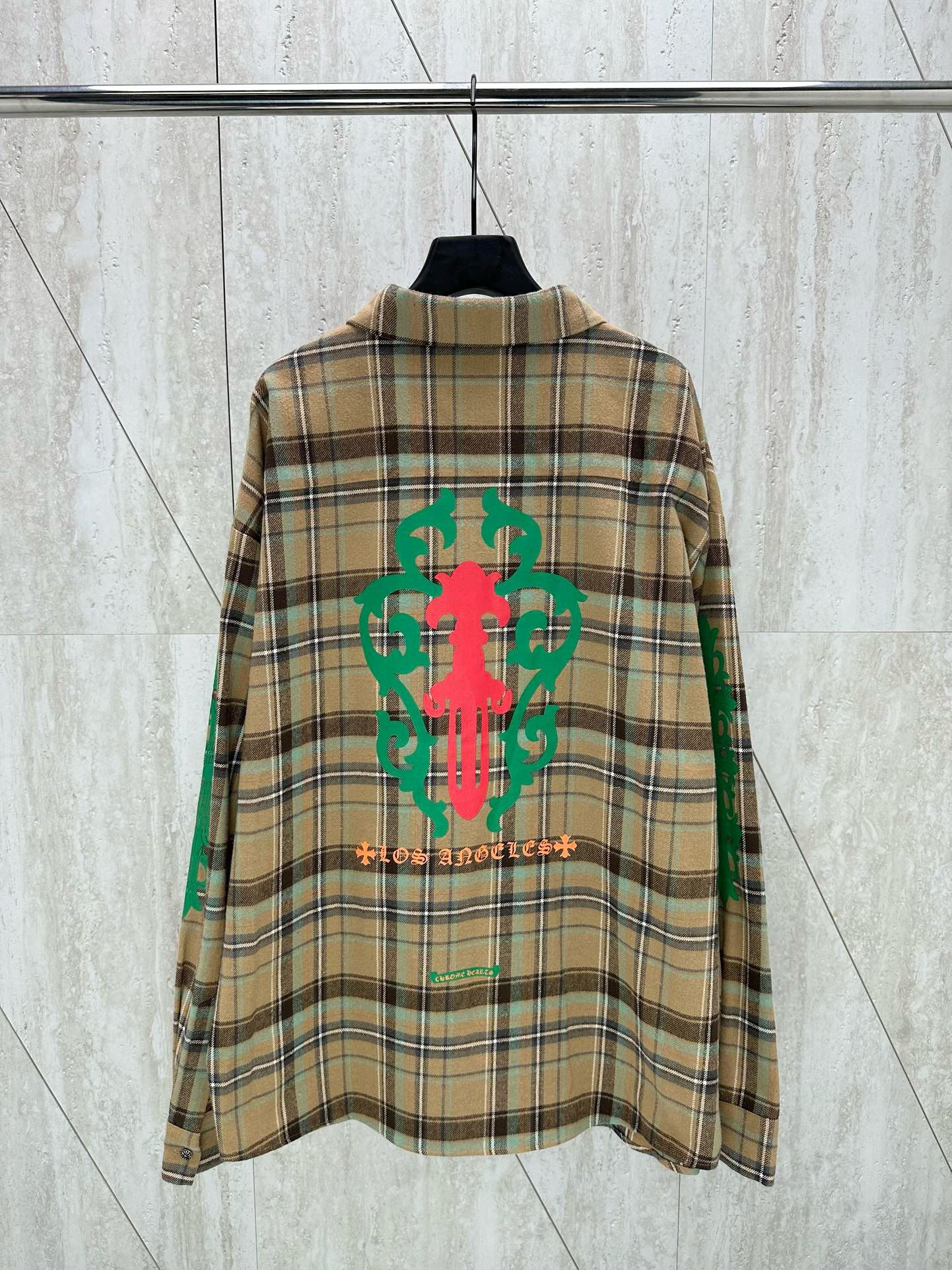 1:1 Version heart behind the sword plaid shirt jacket