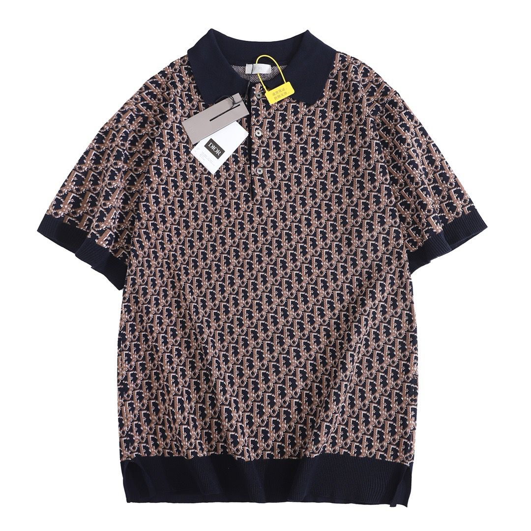 1:1 Version jacquard woven polo shirt