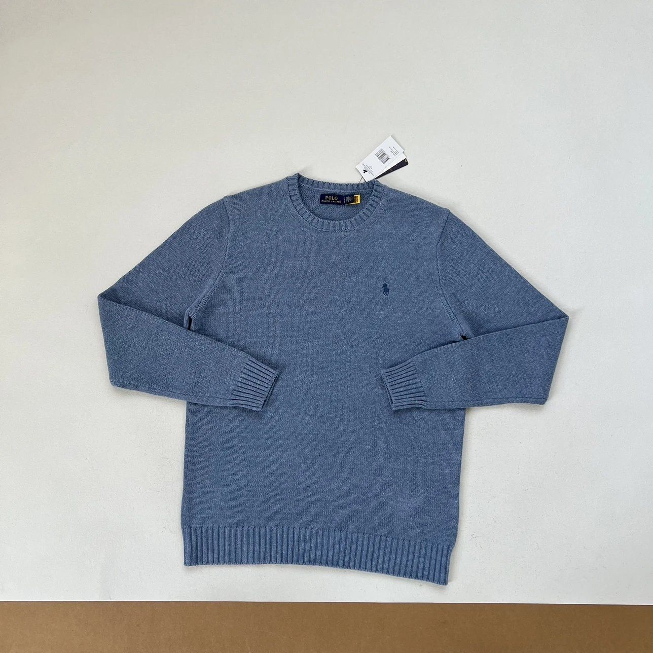 1:1 five colors basic  RL pony emboridery solid crewneck sweater