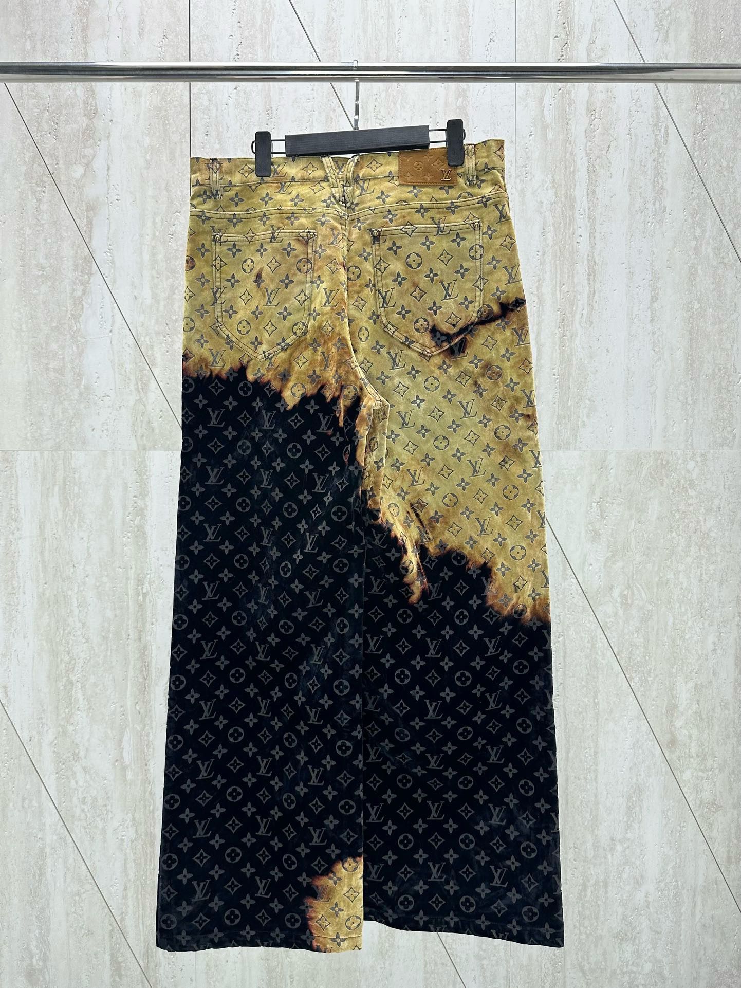 1:1 Top version explosive fire cloud fattened burnt jeans
