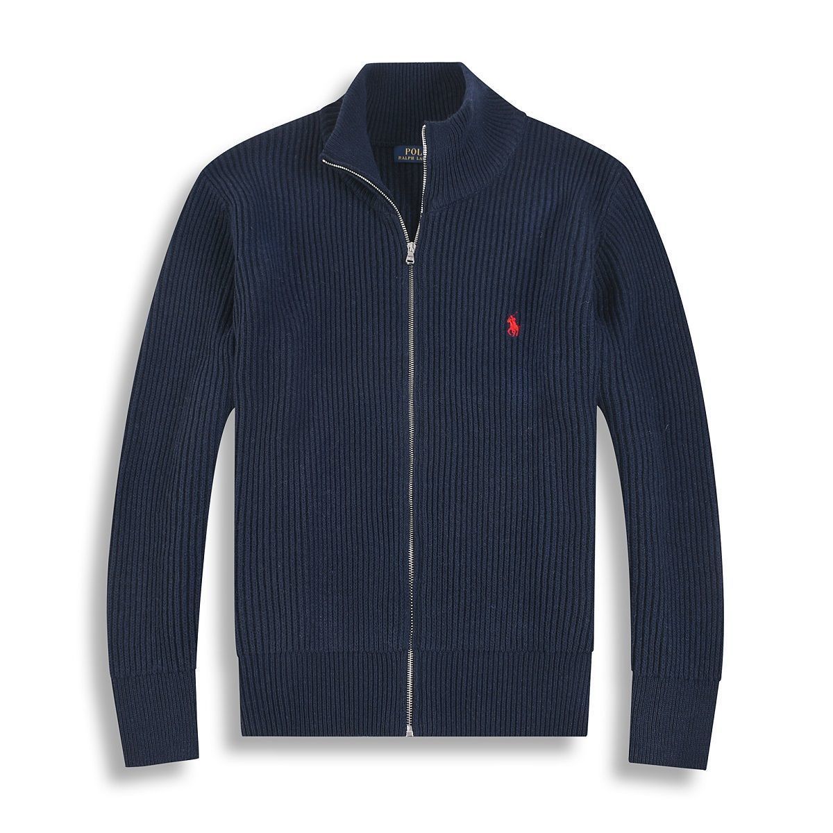 1:1 quality standing collar embroidery zipper sweater jacket