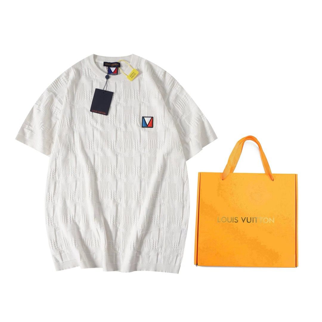 1:1 new cotton jacquard crowneck short sleeve