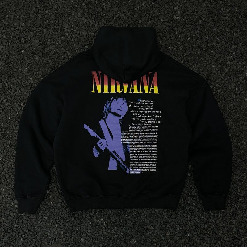 New arrival saint nircvana painting letters black oversize hoodie