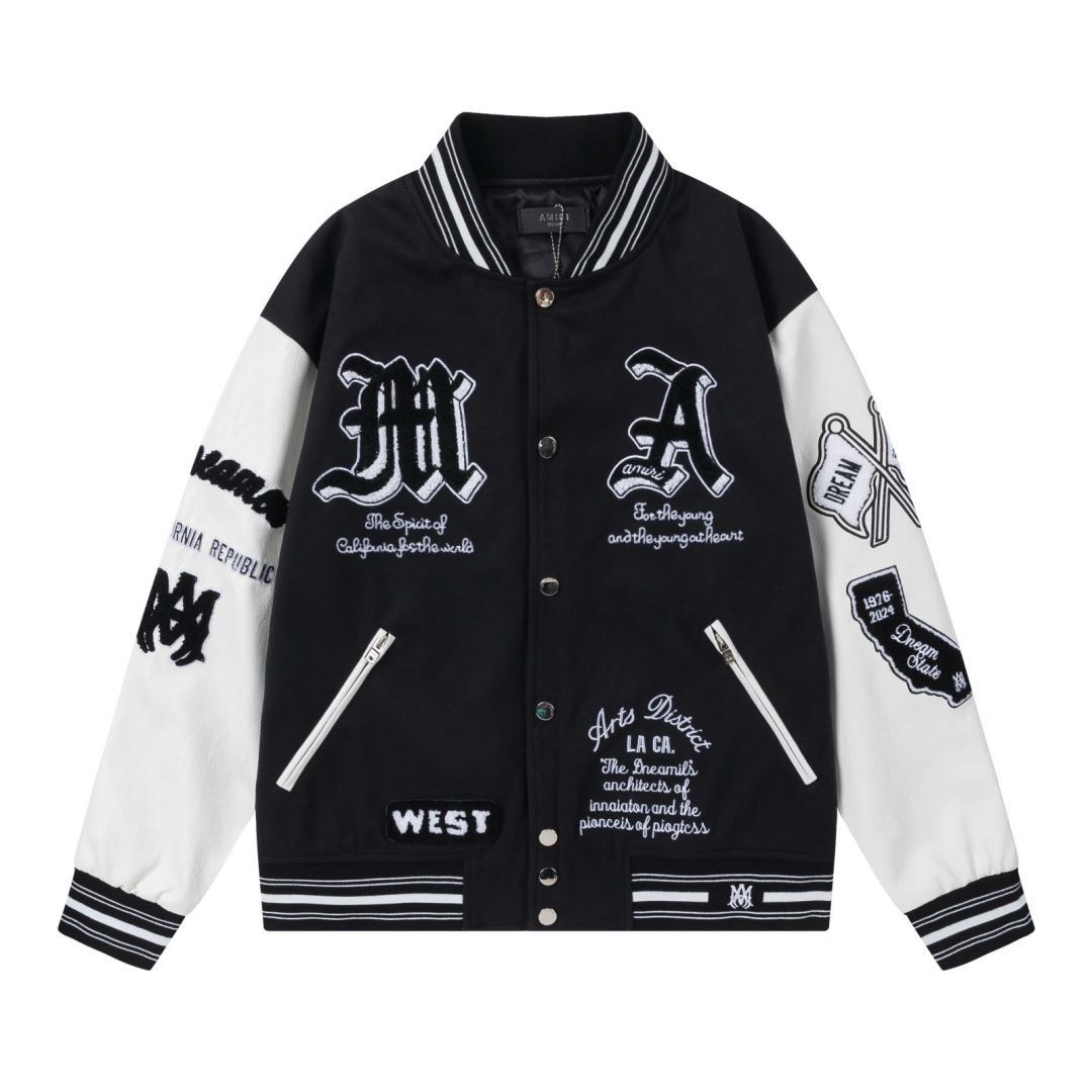 New arrival blue black baseball jacket