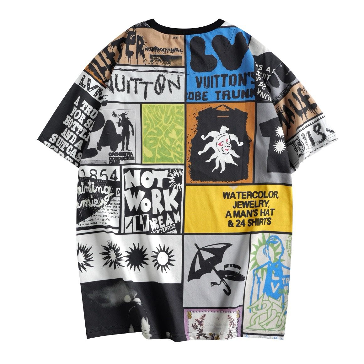 1:1 version new chequered logo print tshirt