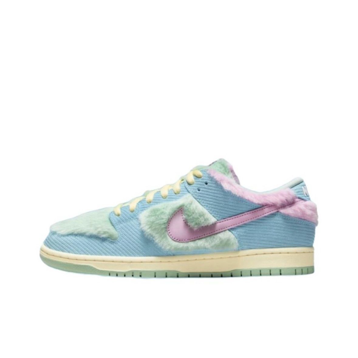 1:1 Top version new arrival blue green pink fleece shoes