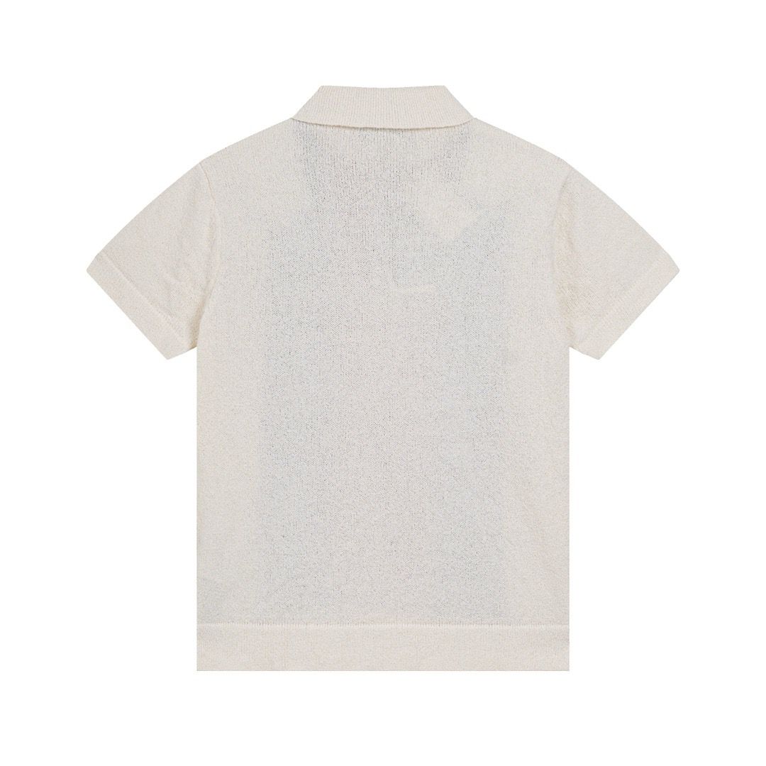 1:1 version new arrival red green jacquard knit polo shirt