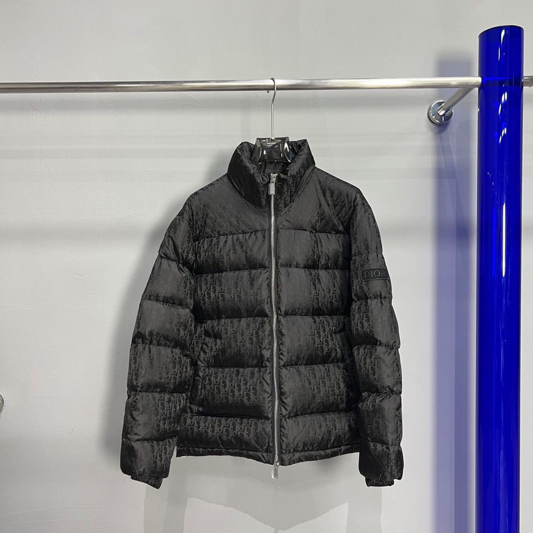 1:1 Top version jacquard craft fabric goose down jacket