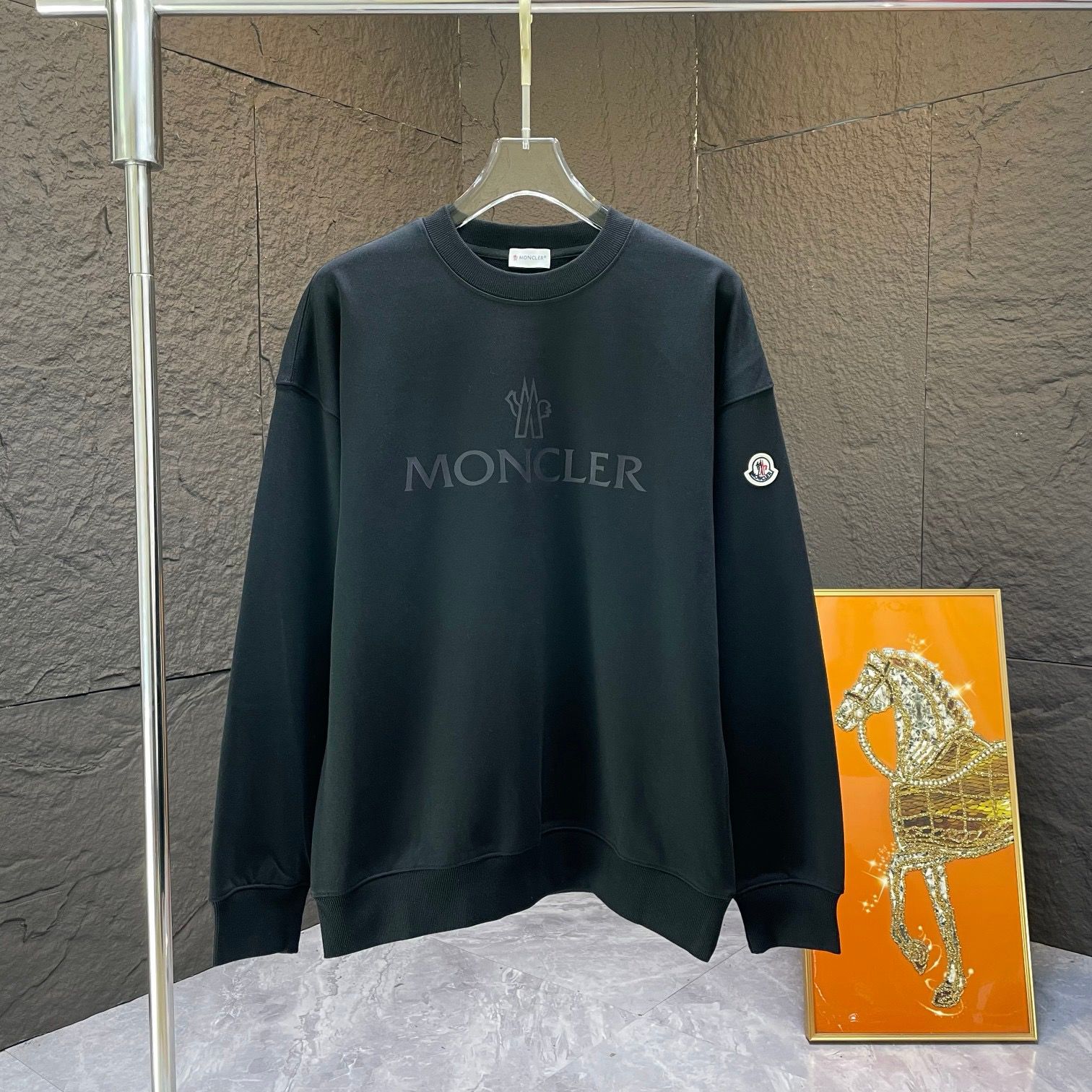 1:1 Version new arrival simple letter crewneck hoodie