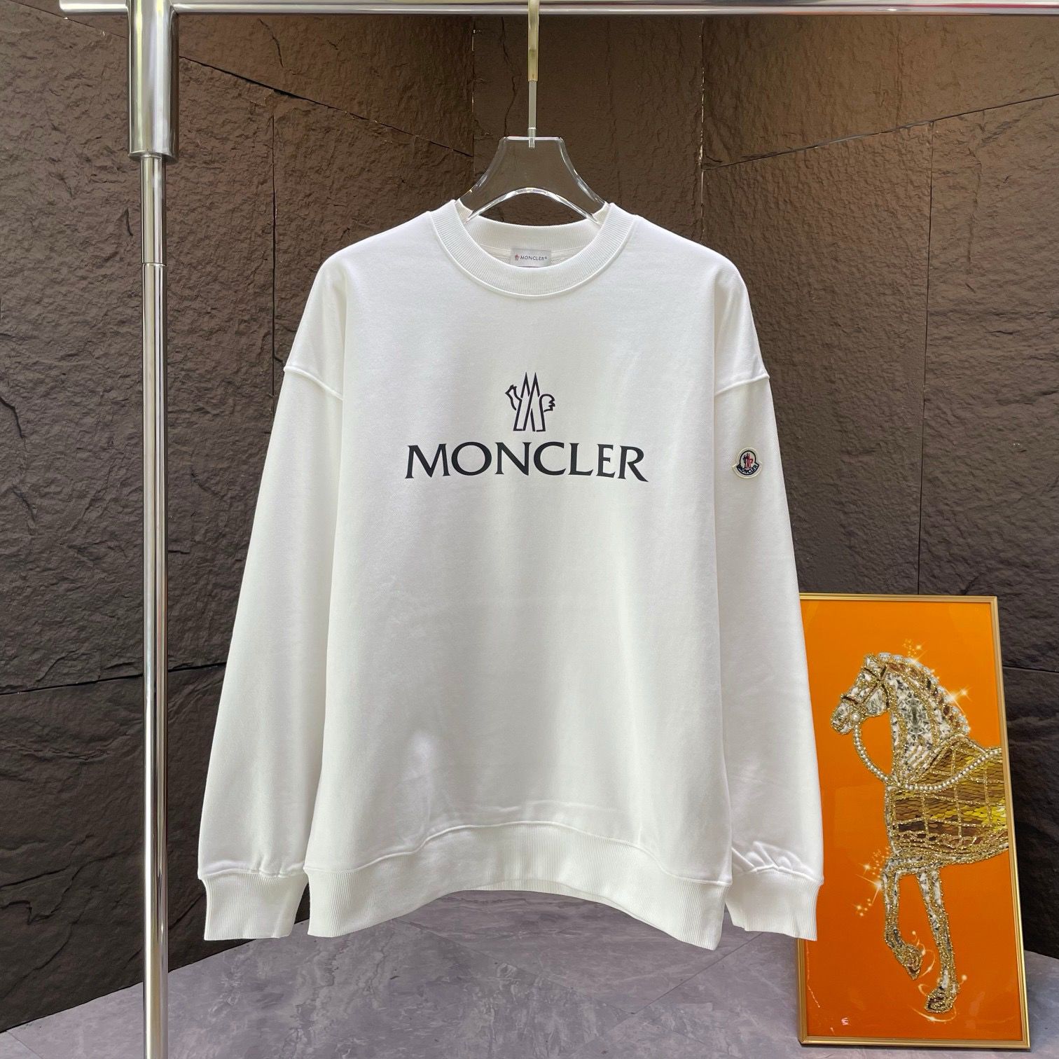 1:1 Version new arrival simple letter crewneck hoodie
