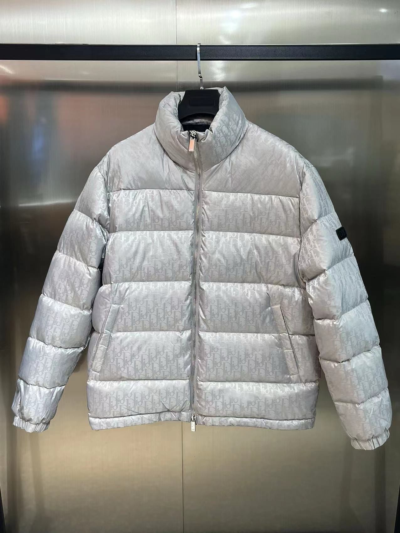 1:1 Top version jacquard craft fabric goose down jacket