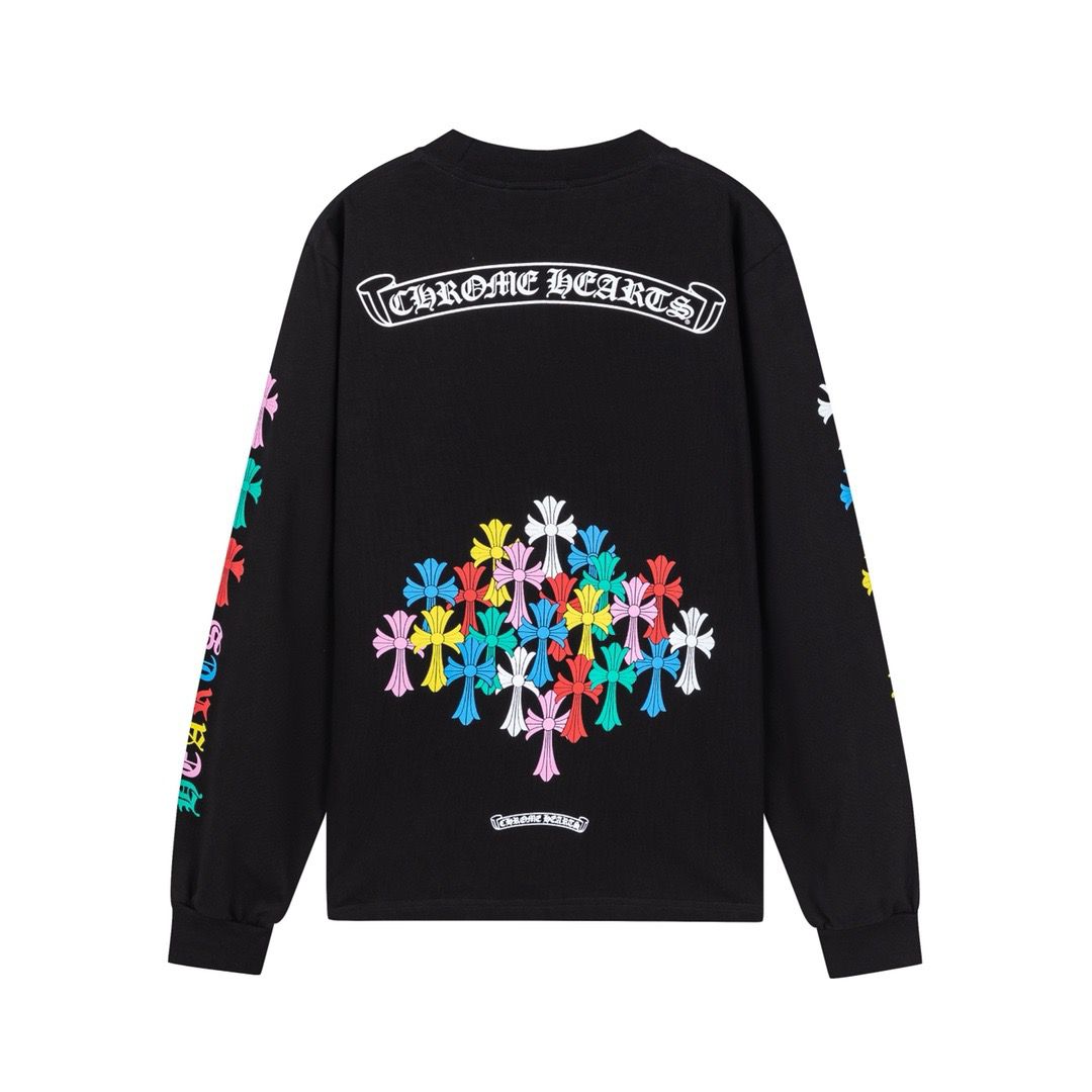 New arrival colorful cross print long sleeve