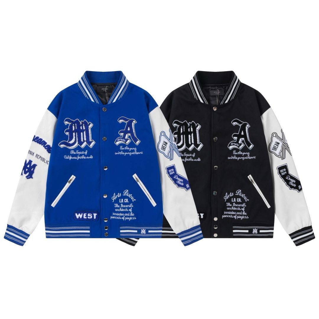 New arrival blue black baseball jacket