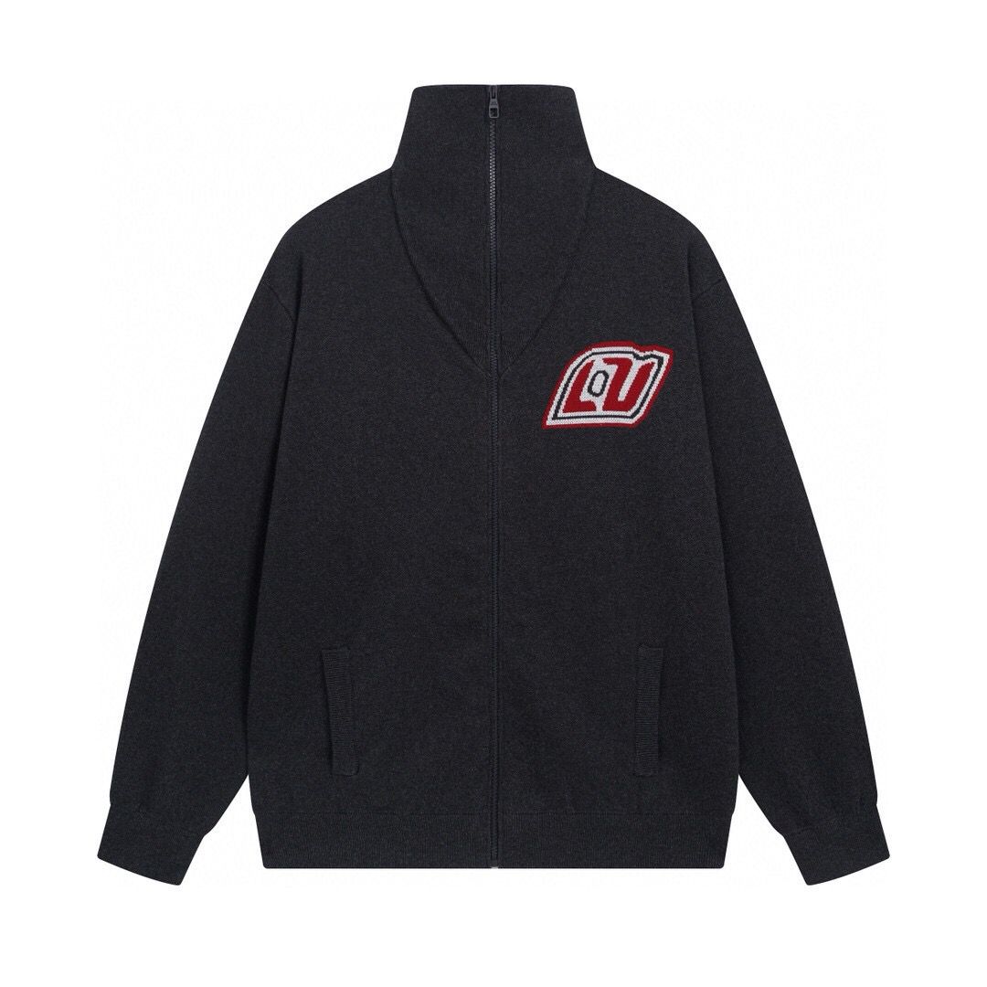 1:1 Version new jacquard cotton waistband knitted jacket
