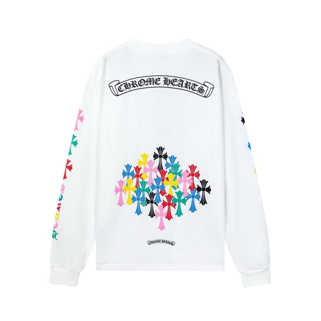 New arrival colorful cross print long sleeve
