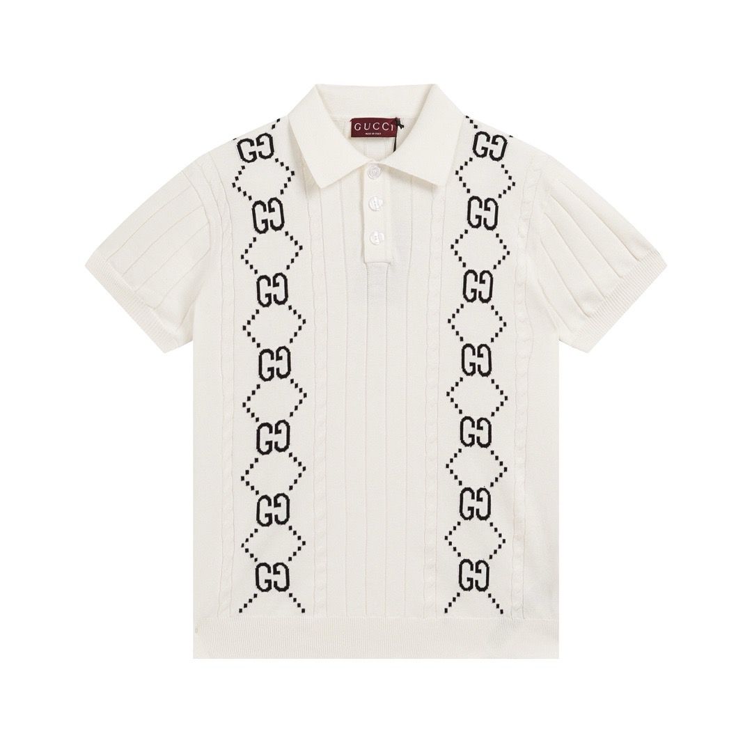 1:1 version inlaid rib piping polo shirt