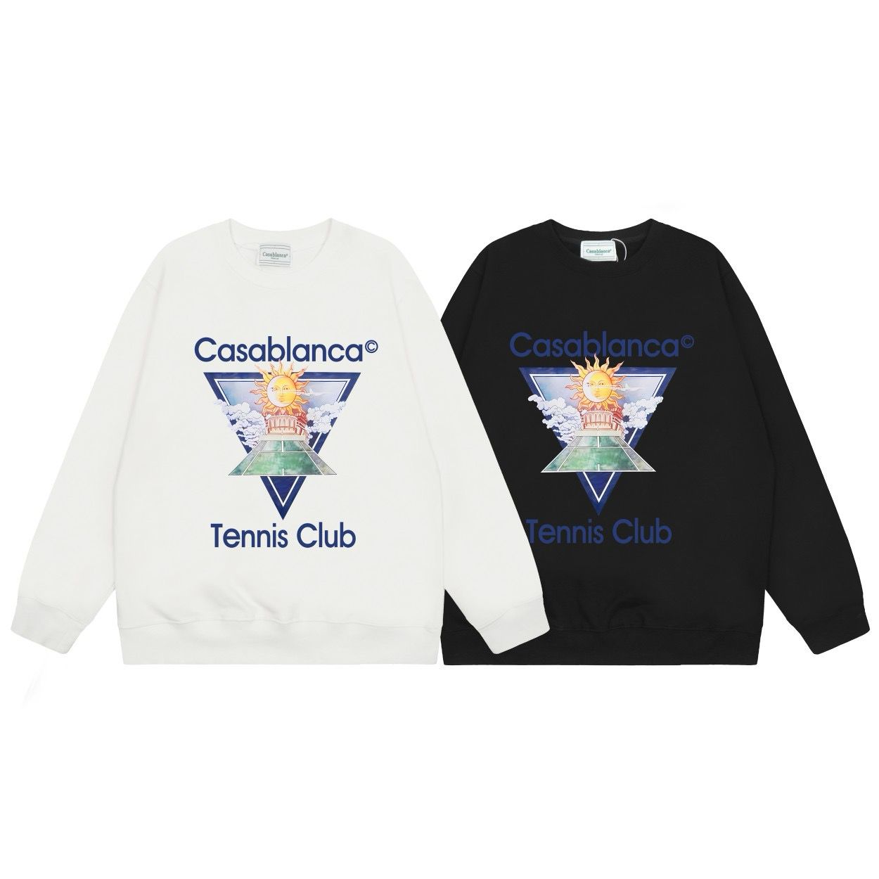 New arrival sun graffiti print crewneck